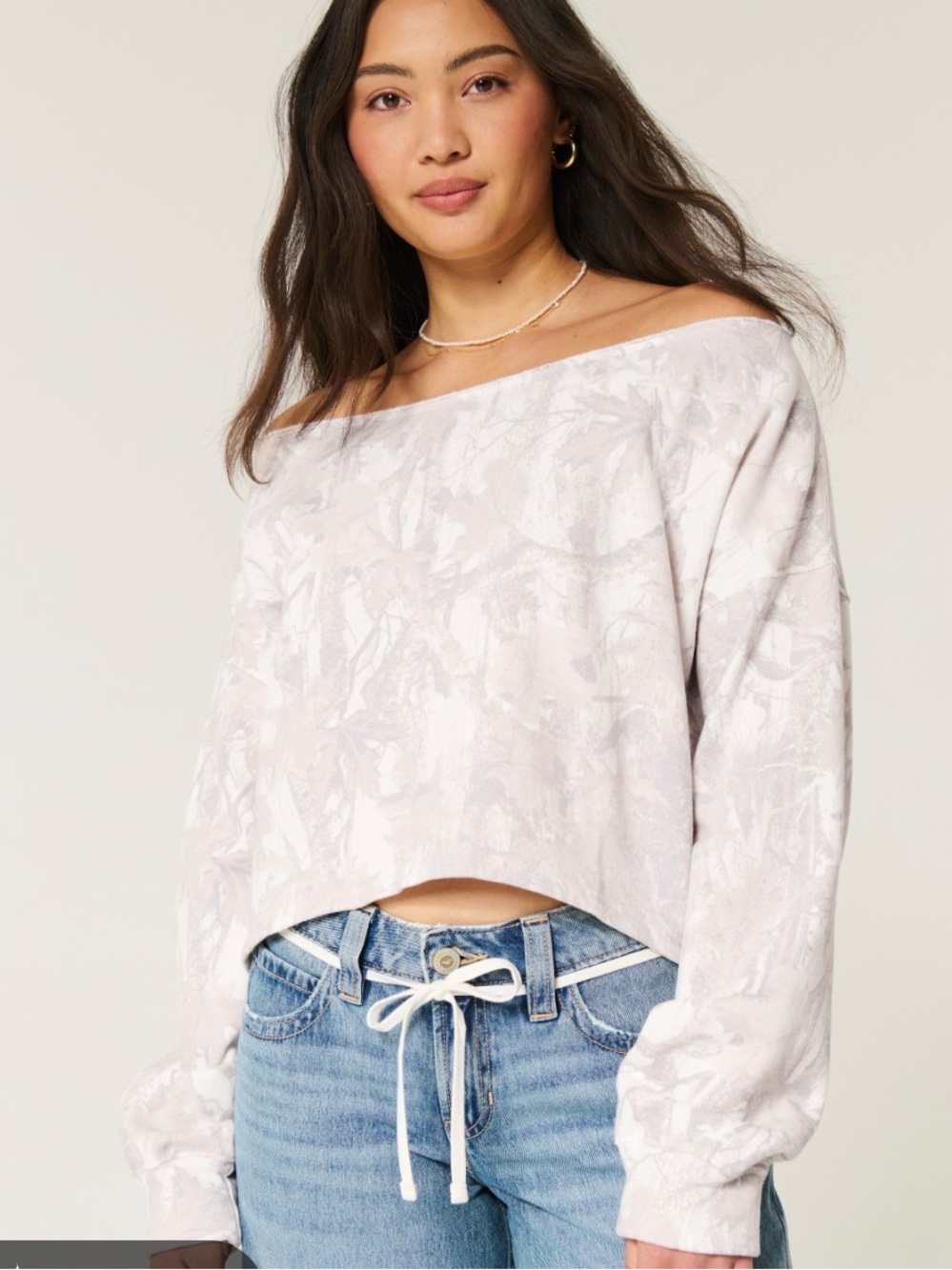 Hollister Off the Shoulder - Camo Pattern